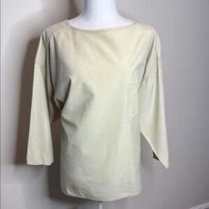 Diane Gilman Pale Green Silk Top. Small. Oversized. Y2K